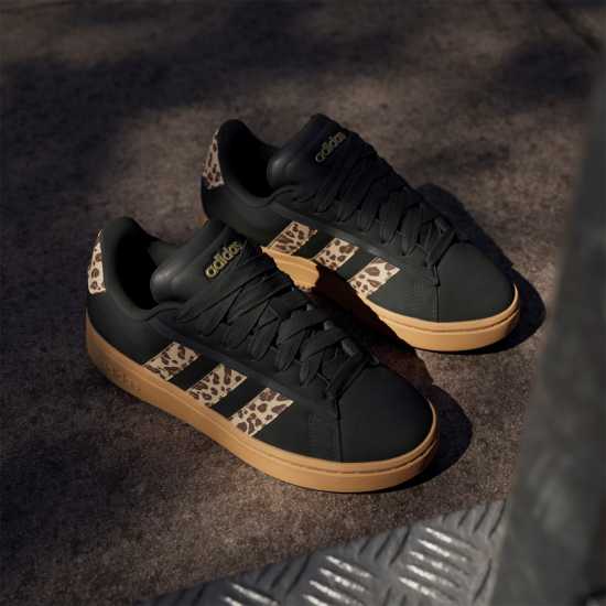 Adidas Grand Court Alpha 00S Low-Top Trainers Womens Черно/Леопард 