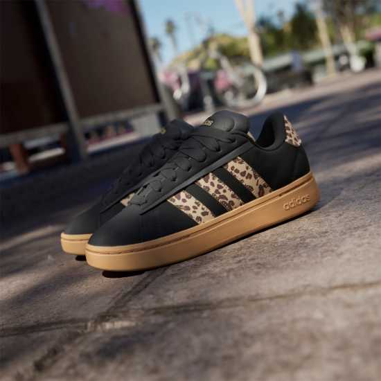 Adidas Grand Court Alpha 00S Low-Top Trainers Womens Черно/Леопард 