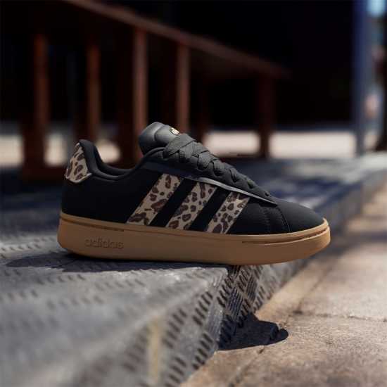 Adidas Grand Court Alpha 00S Low-Top Trainers Womens Черно/Леопард 
