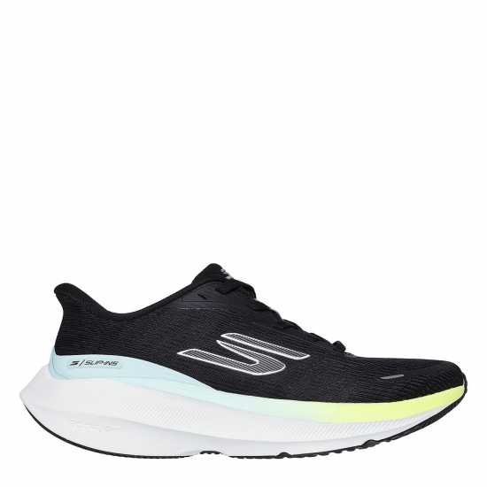 Skechers Aero Pulse Running Trainers Ladies Black/Yellow 