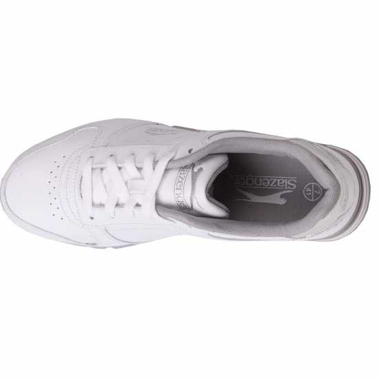 Slazenger Classic Trainers Ladies Бяло/сребро Дамски маратонки