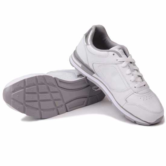 Slazenger Classic Trainers Ladies Бяло/сребро Дамски маратонки
