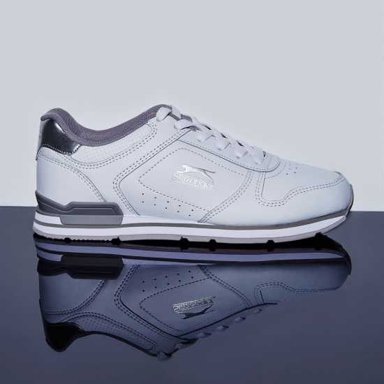 Slazenger Classic Trainers Ladies Бяло/сребро Дамски маратонки