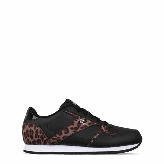 Дамски маратонки Slazenger Classic Trainers Ladies Черно/Леопард Slazenger Classic Trainers Ladies Черно/Леопард Дамски маратонки