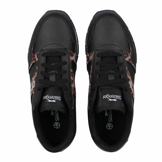 Дамски маратонки Slazenger Classic Trainers Ladies Черно/Леопард Slazenger Classic Trainers Ladies Черно/Леопард Дамски маратонки