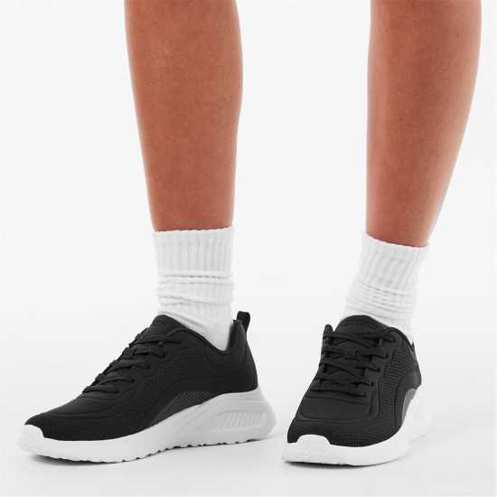 Skechers Bob Buno Trainers Womens Black/White 