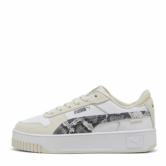 Puma Carina Street Snake Chic Low-Top Trainers Womens Puma Carina Street Snake Chic Low-Top Trainers Womens