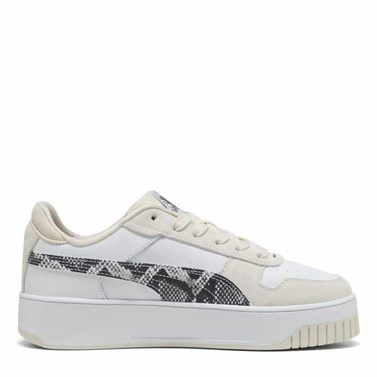 Puma Carina Street Snake Chic Low-Top Trainers Womens Puma Carina Street Snake Chic Low-Top Trainers Womens