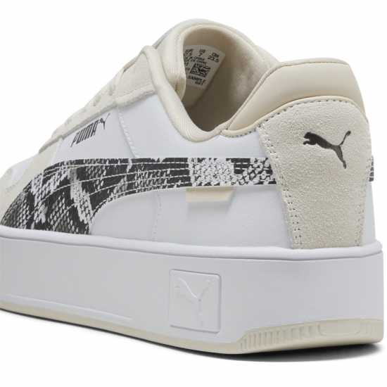 Puma Carina Street Snake Chic Low-Top Trainers Womens Puma Carina Street Snake Chic Low-Top Trainers Womens