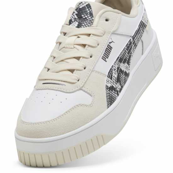 Puma Carina Street Snake Chic Low-Top Trainers Womens Puma Carina Street Snake Chic Low-Top Trainers Womens