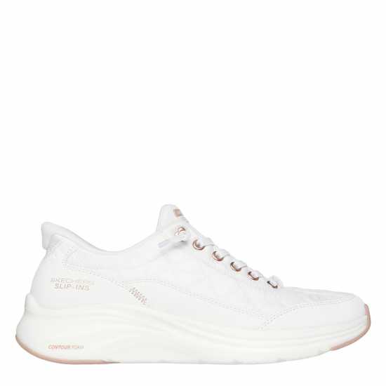 Skechers Contour Foam Runners Womens White/RoseGold 
