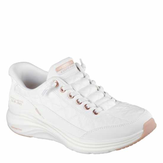 Skechers Contour Foam Runners Womens White/RoseGold 