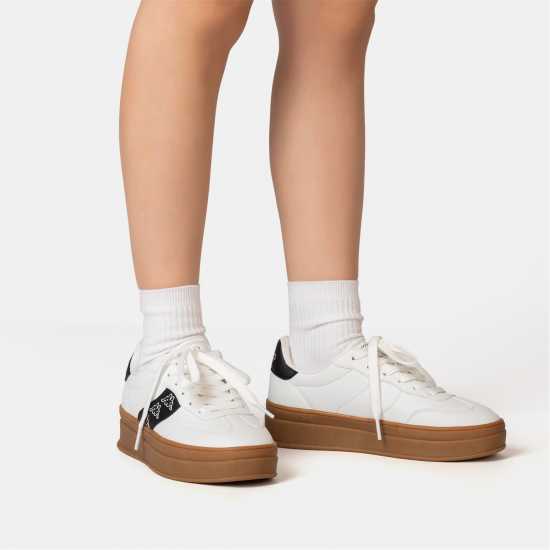 Kappa Дамски Маратонки Scafa Platform Ladies Trainers White 
