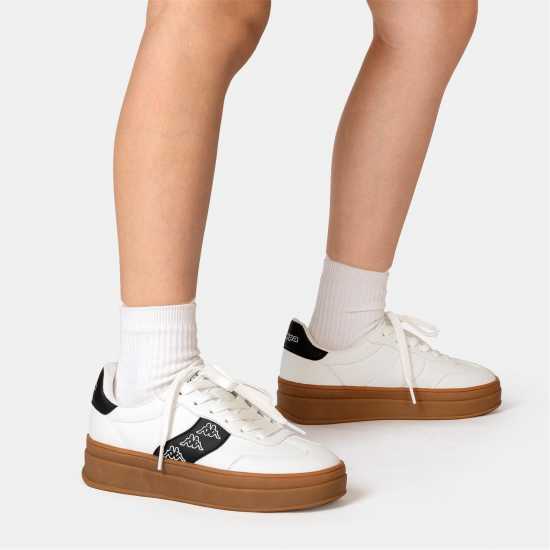 Kappa Дамски Маратонки Scafa Platform Ladies Trainers White 