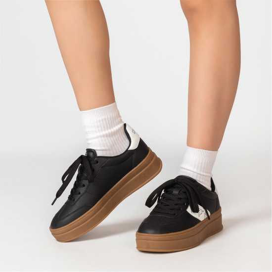 Kappa Дамски Маратонки Scafa Platform Ladies Trainers Black 