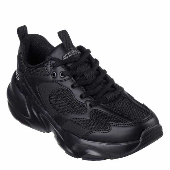 Skechers Women's Bobsbamina2 Casual Low-Top Trainers Black/Black 