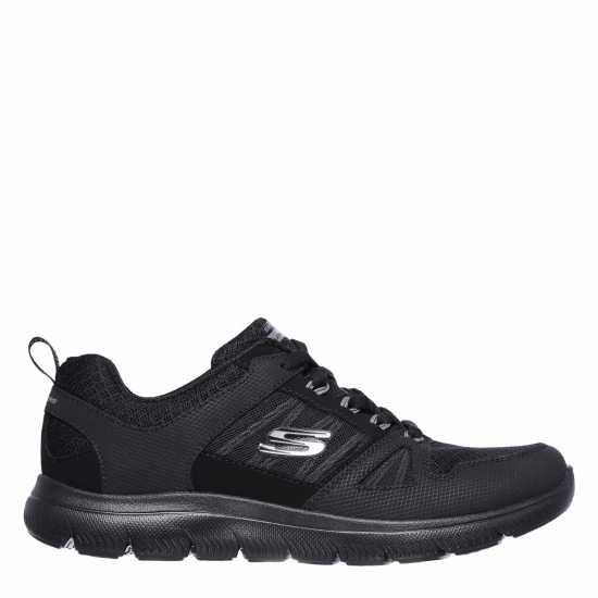 Skechers Mono Mesh Qtr Lace-Up W Mf Low-Top Trainers Womens  