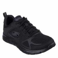Skechers Women's Track Casual Low-Top Trainers Black/Black 