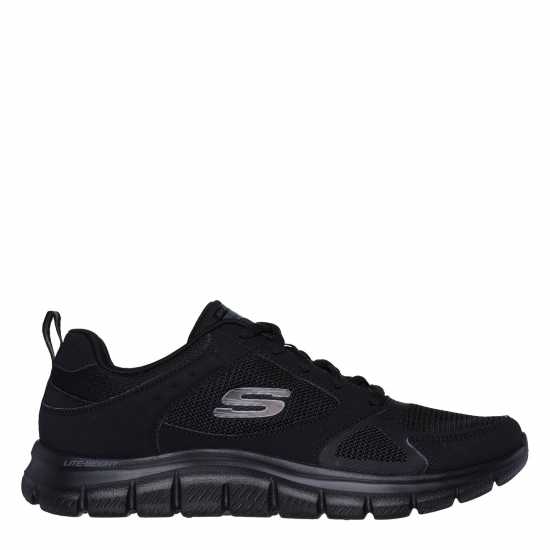 Skechers Women's Track Casual Low-Top Trainers Black/Black 