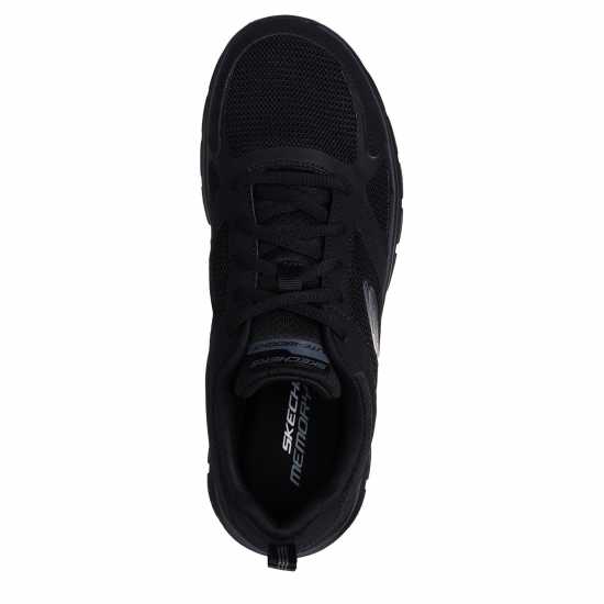 Skechers Women's Track Casual Low-Top Trainers Black/Black 