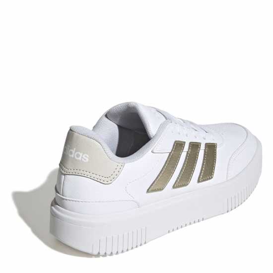 Дамски маратонки Adidas Courtblock Trainers Бяло/Златно Adidas Courtblock Trainers Бяло/Златно Дамски маратонки