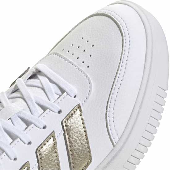Дамски маратонки Adidas Courtblock Trainers Бяло/Златно Adidas Courtblock Trainers Бяло/Златно Дамски маратонки