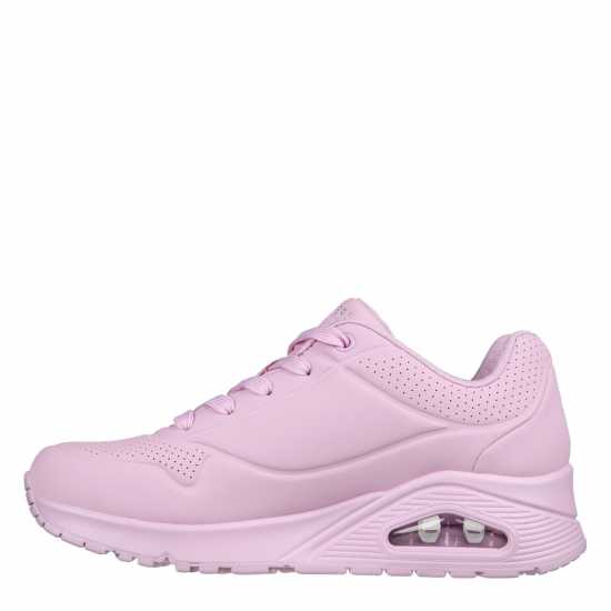 Skechers Bright Pastel Durabuck Lace Up Fash Low-Top Trainers Womens  