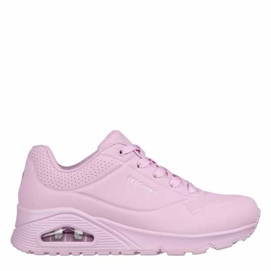 Skechers Bright Pastel Durabuck Lace Up Fash Low-Top Trainers Womens  