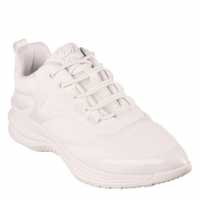 Skechers Glossed Hot Melt Embossed Neoprene Low-Top Trainers Womens White 