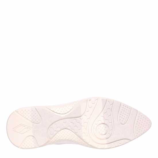 Skechers Glossed Hot Melt Embossed Neoprene Low-Top Trainers Womens White 