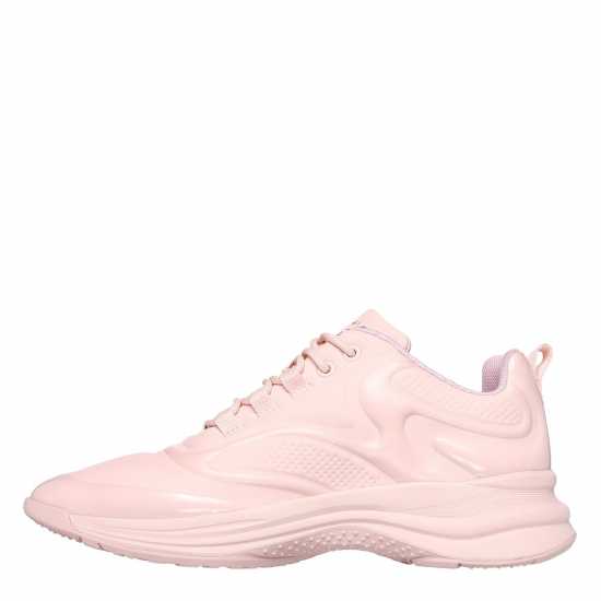 Skechers Glossed Hot Melt Embossed Neoprene Low-Top Trainers Womens Blush 
