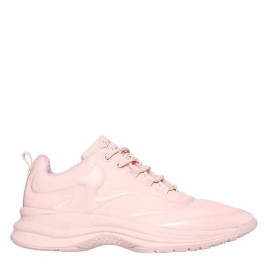 Skechers Glossed Hot Melt Embossed Neoprene Low-Top Trainers Womens Blush 