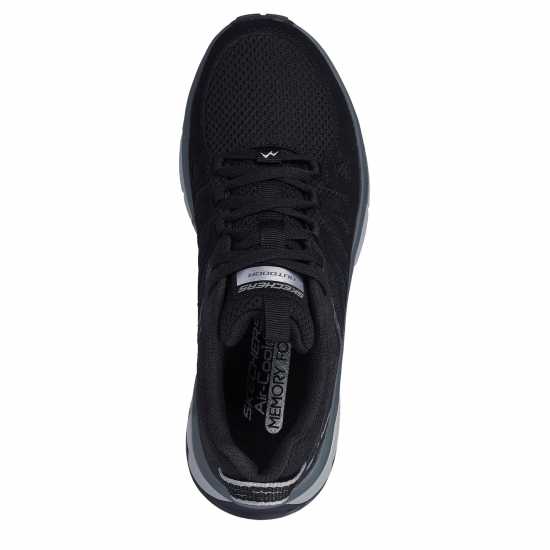 Skechers Маратонки Без Връзки Women's Mesh Quarter Overlay Low Top Slip On Trainers Black/Charcoal 