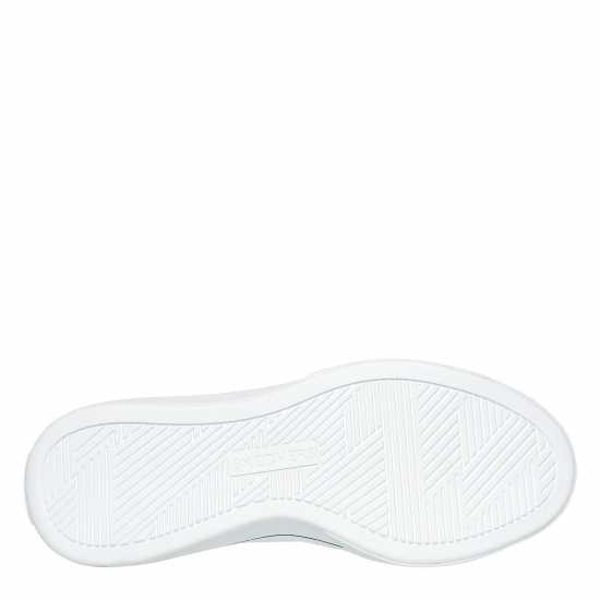 Skechers Women's Canvas Air Cooled Classic Low-Top Trainers White 