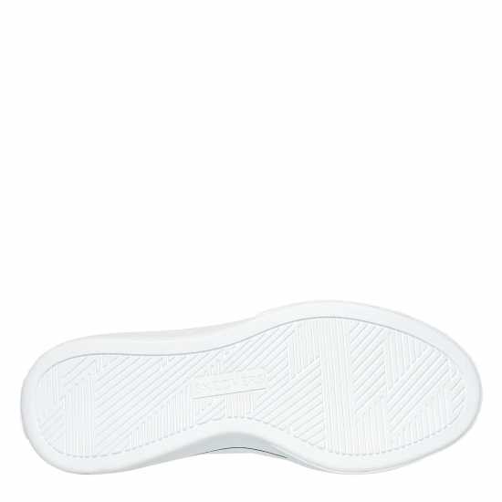 Skechers Women's Canvas Air Cooled Classic Low-Top Trainers White 