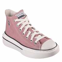 Skechers Women's Canvas Air Cooled Classic Low-Top Trainers Rose 