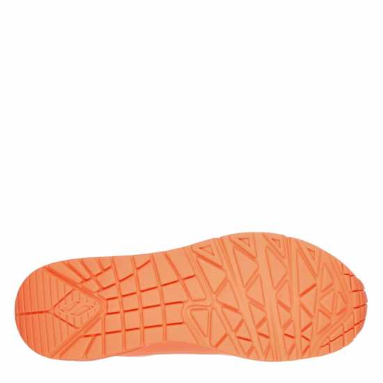 Skechers Durabuck Lace Up Sneaker Low-Top Trainers Womens Orange 