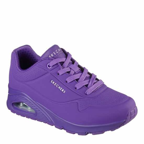 Skechers Durabuck Lace Up Sneaker Low-Top Trainers Womens  
