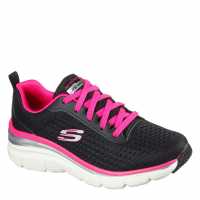 Sale Skechers Fashion Fit Runners Womens Black/Pink Дамски маратонки