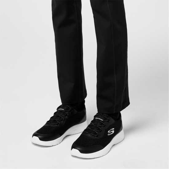 Skechers Dynamight 2.0 Social Orbit Womens Trainers Черно/Бяло Skechers Мъжки Маратонки Dynamight 2.0 Social Orbit Womens Trainers Черно/Бяло
