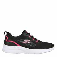 Skechers Мъжки Маратонки Dynamight 2 Daytime Stride Womens Trainers Black/Pink Дамски маратонки