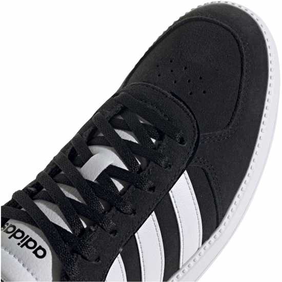 Adidas Breaknet Sleek Suede Trainers Womens Черно/Бяло Дамски високи кецове