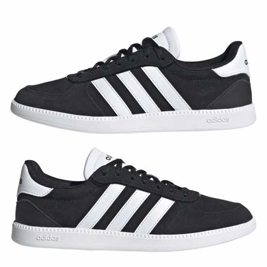 Adidas Breaknet Sleek Suede Trainers Womens Черно/Бяло Дамски високи кецове