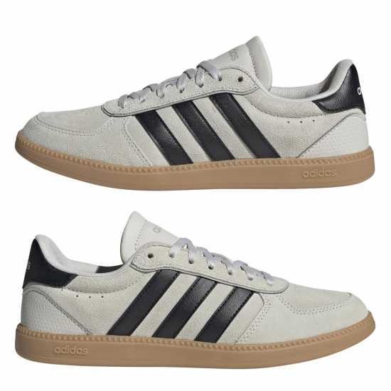 Adidas Мъжки Обувки Breaknet Sleek Suede Womens Shoes Бежово/Черно/Гума 