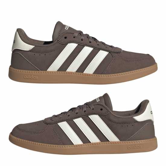 Adidas Breaknet Sleek Suede Trainers Womens Кафяво/Бяло/Гума 