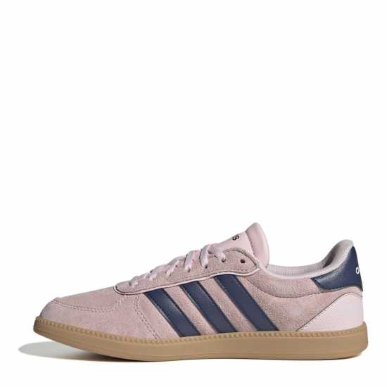 Adidas Breaknet Sleek Suede Trainers Womens Pink/Navy/Gum 