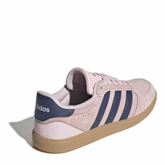 Adidas Breaknet Sleek Suede Trainers Womens Pink/Navy/Gum 