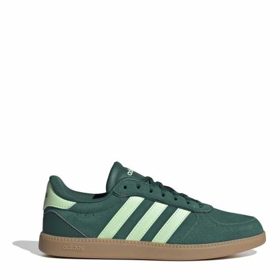Adidas Breaknet Sleek Suede Trainers Womens Green/Mint/Gum 