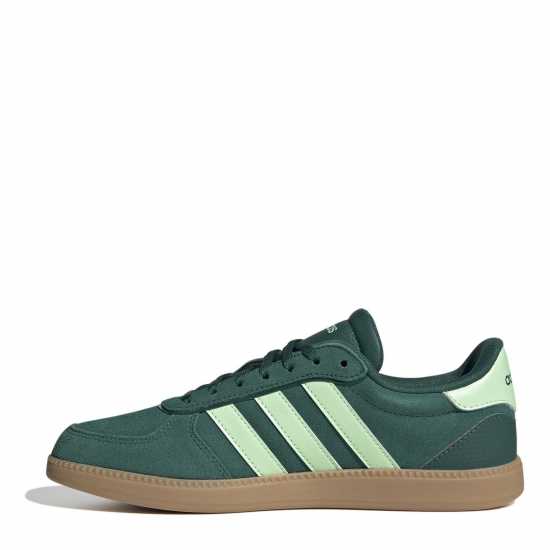 Adidas Breaknet Sleek Suede Trainers Womens Green/Mint/Gum 