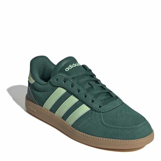 Adidas Breaknet Sleek Suede Trainers Womens Green/Mint/Gum 